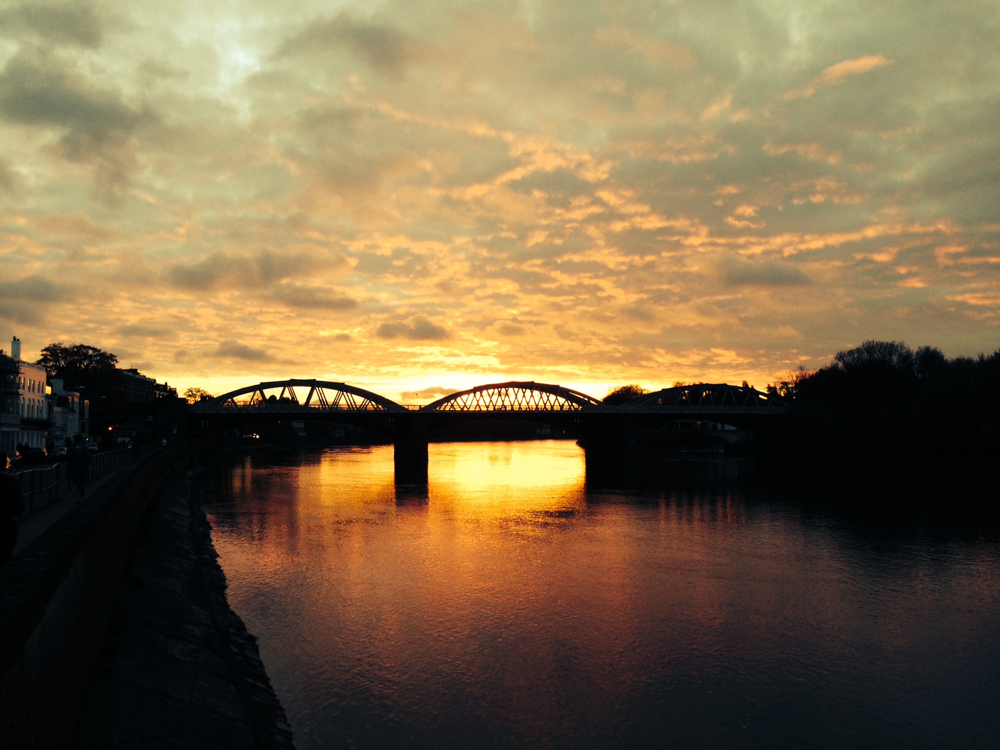 Picture Stunning Sunset At Barnes Bridge Richmond And